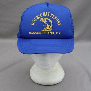 Vintage Screened Trucker Hat - Double Bay Resort Hanson Island - Adult Snapback